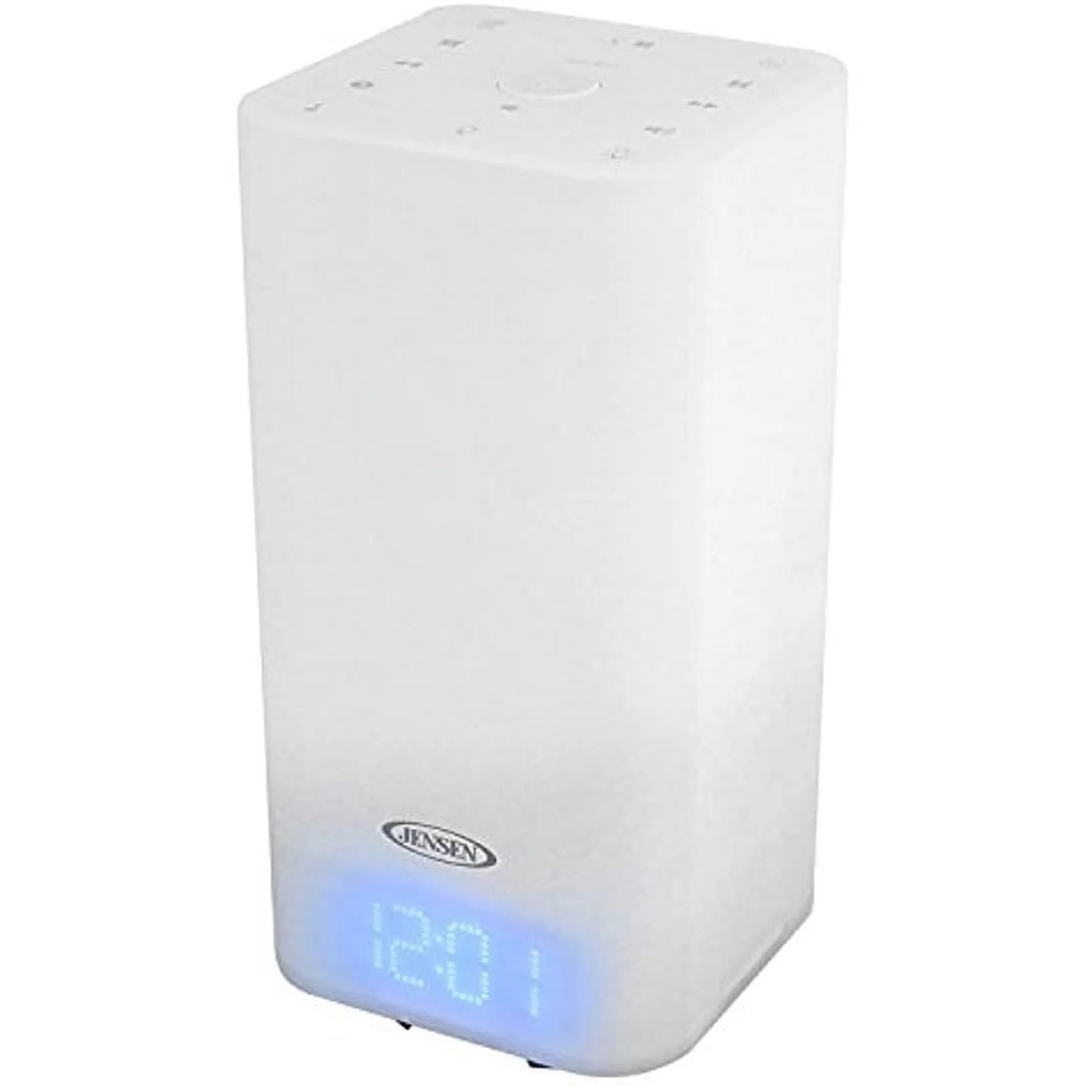 Jensen JCR-370 Mood Lamp Digital Dual Alarm Clock Radio Rotating Color Scheme